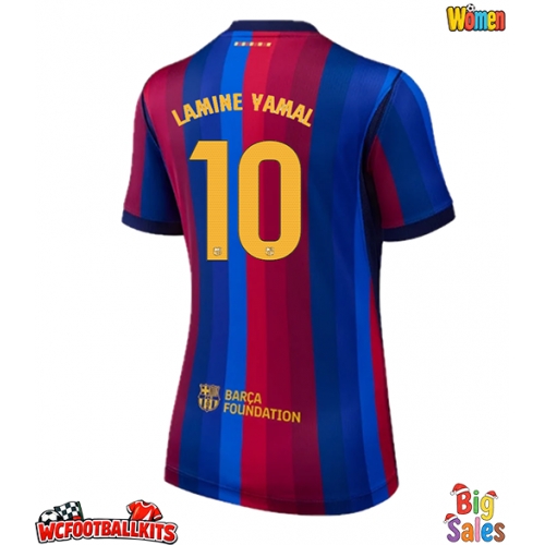Barcelona Lamine Yamal #10 Replica Home Stadium Shirt for Women 2026-27 Short Sleeve